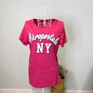 Cute vintage y2k pink Aeropostale logo t shirt